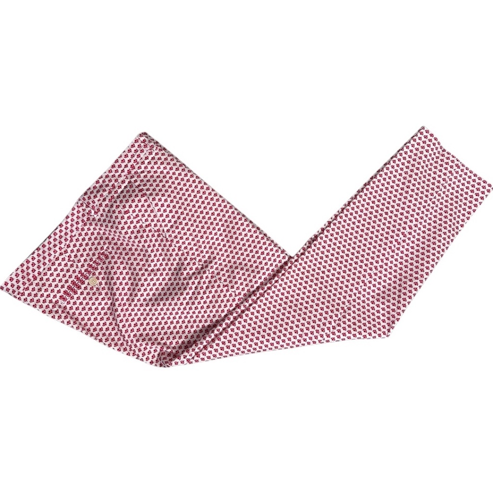 Like-New MAXMARA Weekend Slim Fit Ankle Length Red & White Women's Size 14 Pant